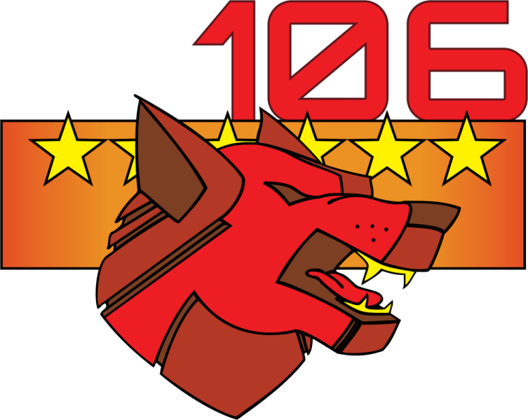 File:Wolf Garrison Cluster 106th logo.png
