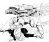 A tripodal Ares BattleMech